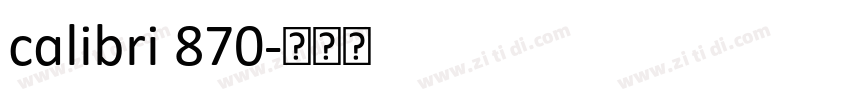 calibri 870字体转换